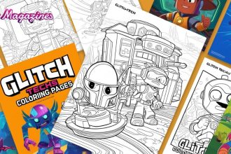 Glitch Tech Coloring Pages